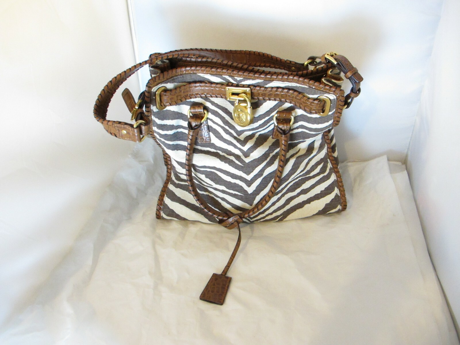 Michael kors zebra handbags deals