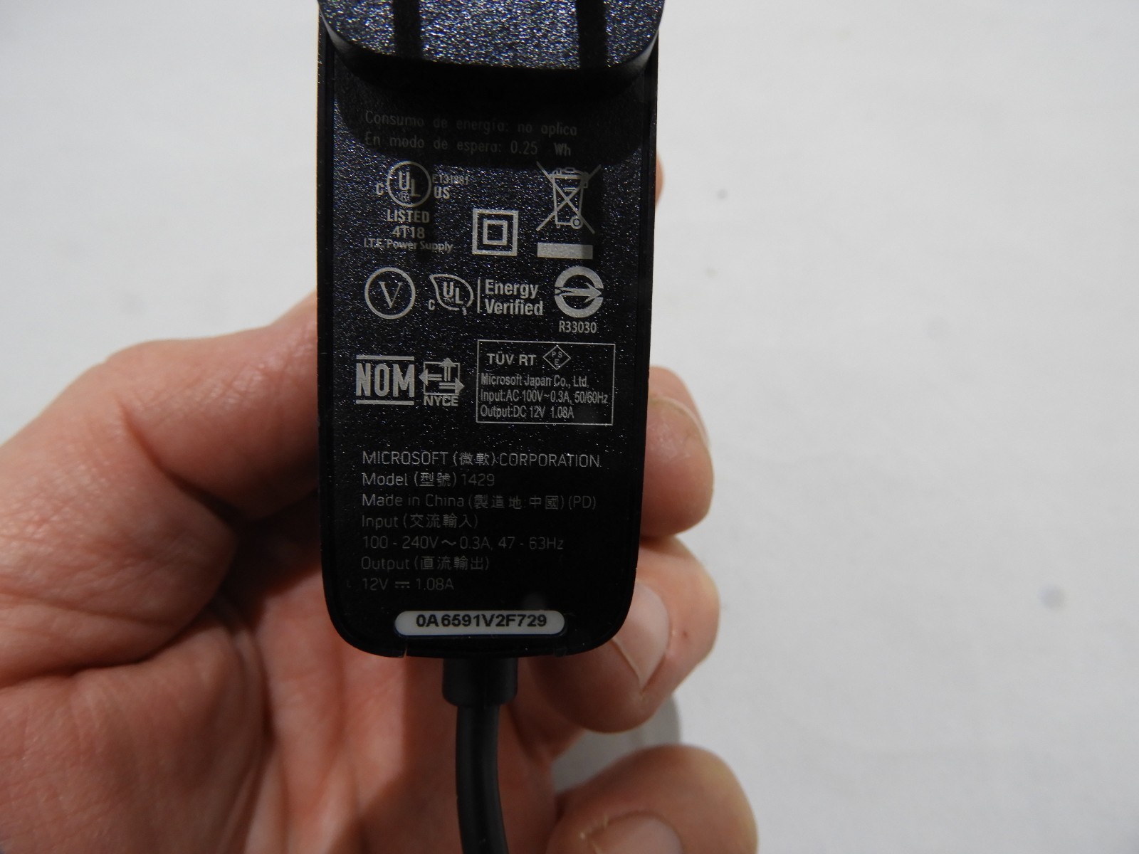 Genuine Original Microsoft Model 1429 XBox 360 Kinect AC Adapter Power Supply