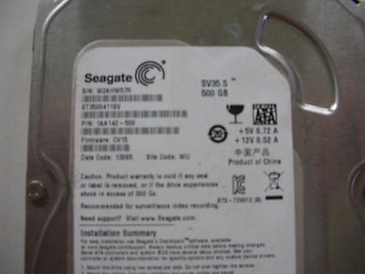 Seagate SV35.5 500gb ST3500411SV 100535704 Rev C CV15