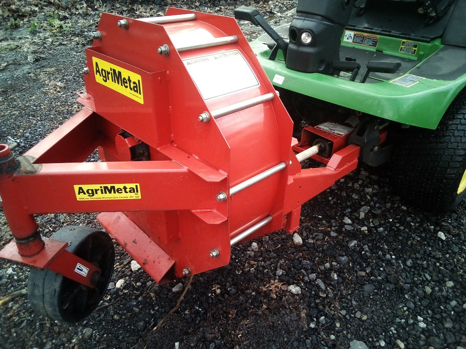 JOHN DEERE 1445 DIESEL FRONT MOWER W/ AGRIMETAL BLOWER ATTACHMENT -  VERY CLEAN