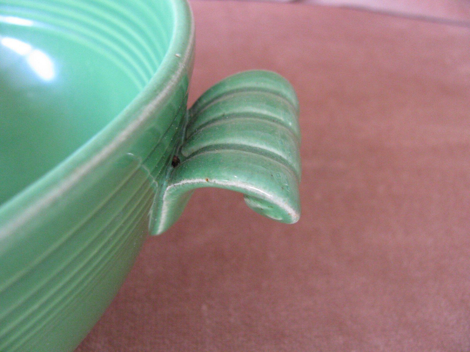 FIESTAWARE MEDIUM GREEN CASSEROLE DISH NO LID VINTAGE