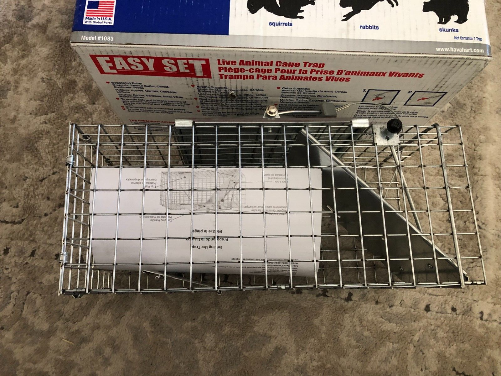 New Havahart Easy Set Galvanized Steel 17 In. Small Animal Trap Model: 1083