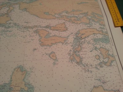 1971 Clapperton Island to John Island Nautical Map in Fathoms - Lk Huron N chnl