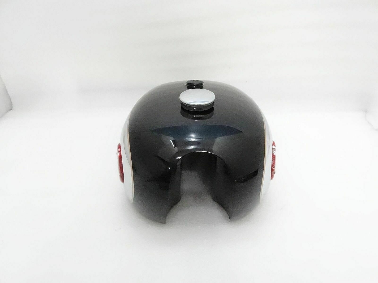 Petrol Tank With Cap & Knee Pad BSA A7 A10 Black Painted Chrome  