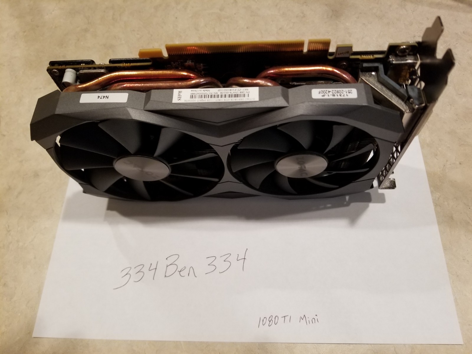 ZOTAC GeForce GTX 1080 Ti Mini 11GB GDDR5X 352-bit PCIe 3.0 VR Ready Compact