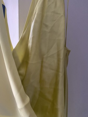 【ZARA】ZW COLLECTION FLOWING SATIN DRESS Lime 3067/381/520 ZARA NEW WOMAN MIDI ZW COLL. SATIN FLOWY DRESS LIME GREEN XS