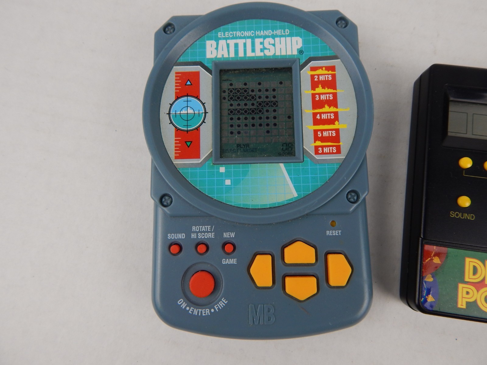 Vintage Handheld Yahtzee, Battleship and Draw Poker Games all Tested