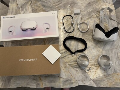Meta Quest 2 128GB Virtual Reality All Parts. Barely Used.  In Box