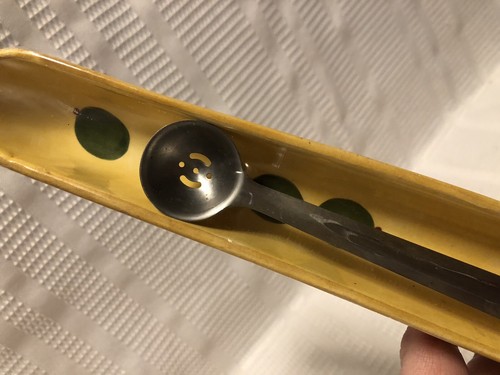 2002-Laurie Gates-Olive Serving Dish With Spoon