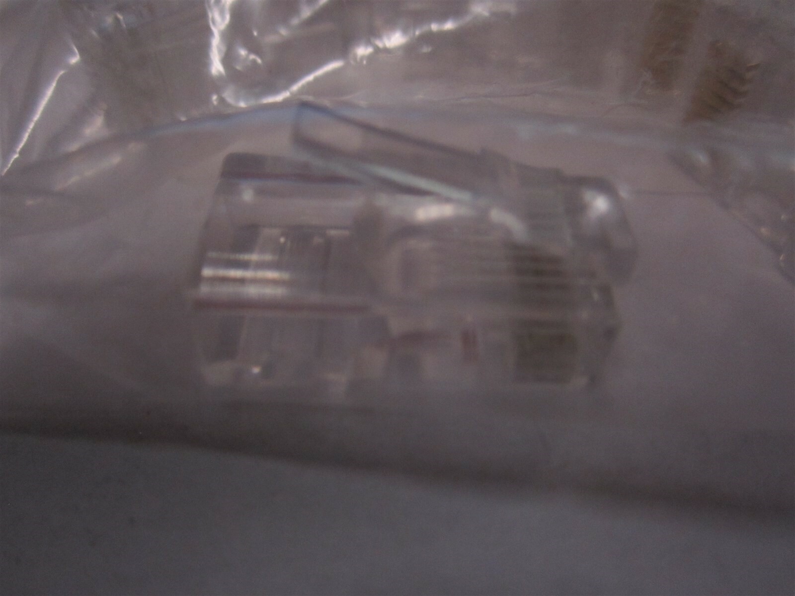 Lot of 50 RJ45 Telecommunications Modular Plugs, 8 Contacts, 8 Positions, NEW