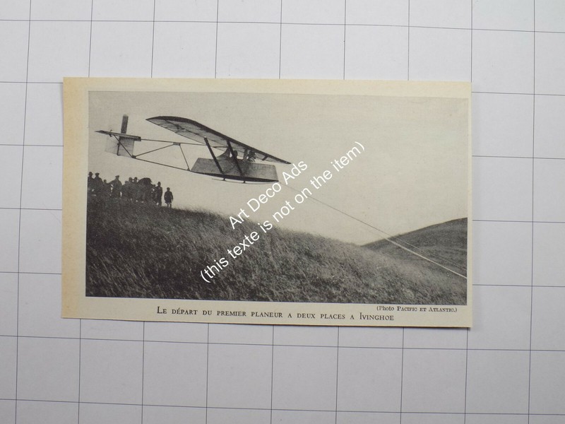 1931 The Departure Of The First Glider At Ivinghoe , Aylesbury , Segelflugzeug