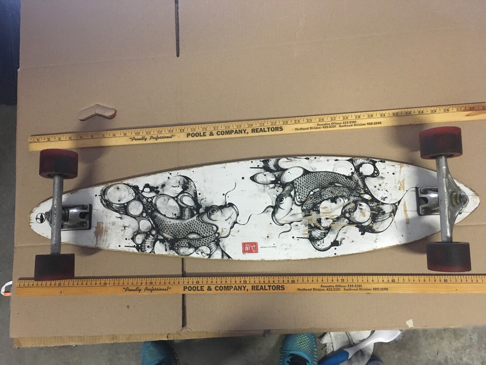Arbor Bamboo Longboard Nanami Cowdroy Koi Fish Graphic