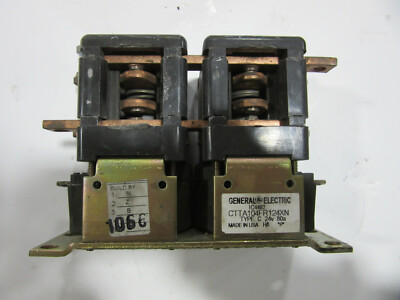 GE CTTA104FR124XN Heavy Duty Contactor 80A Coil 24V VGC!!! Contacts at 95%+