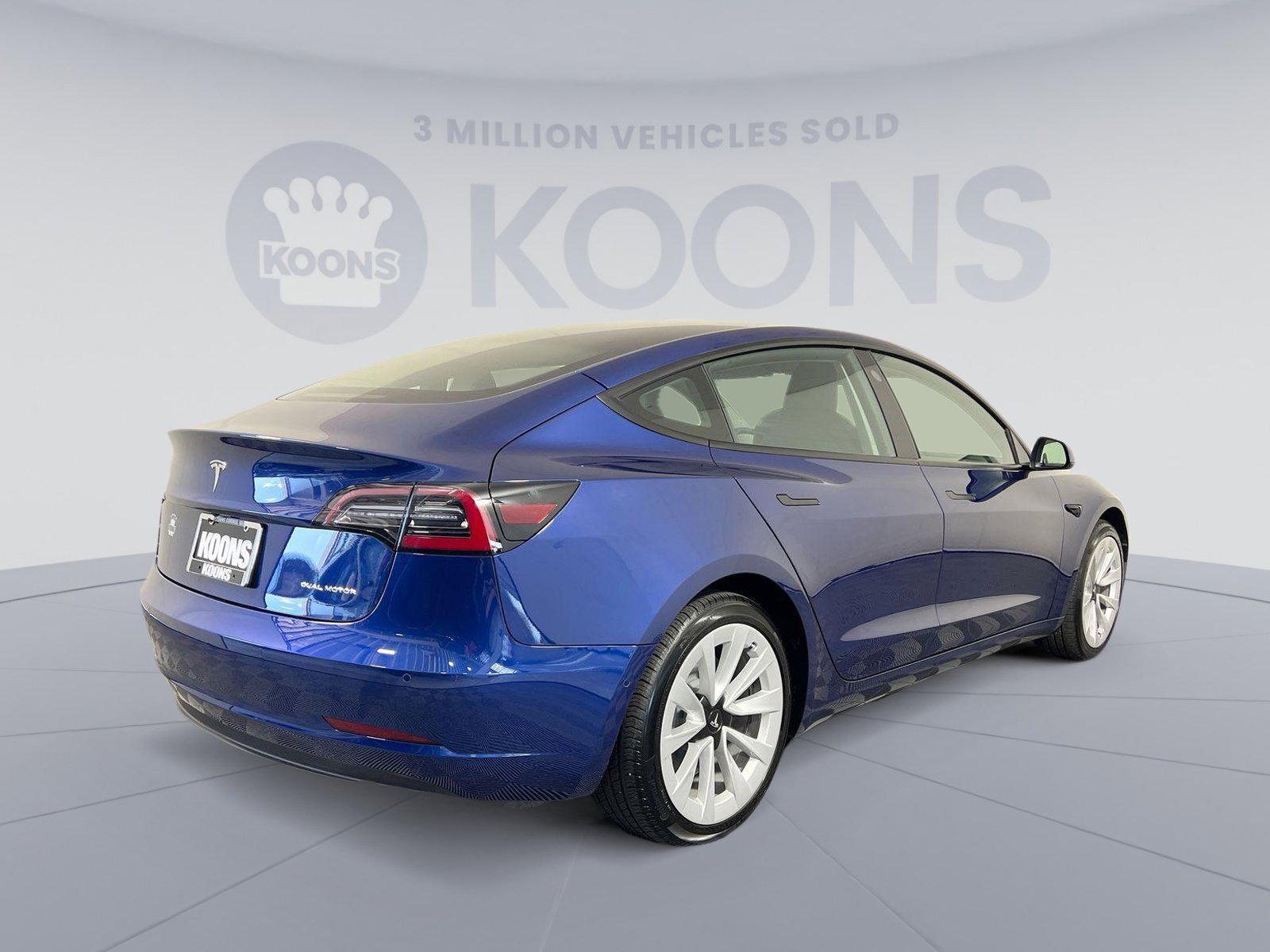 2022 Tesla Model 3 Long Range 2714 Miles Deep Blue Metallic Used