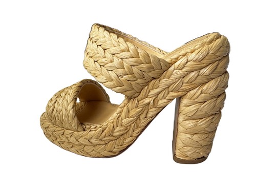 Pre-owned Bottega Veneta Canalazzo Sandal Trinity Weave Cane Sugar Size 40 Nwb In Beige