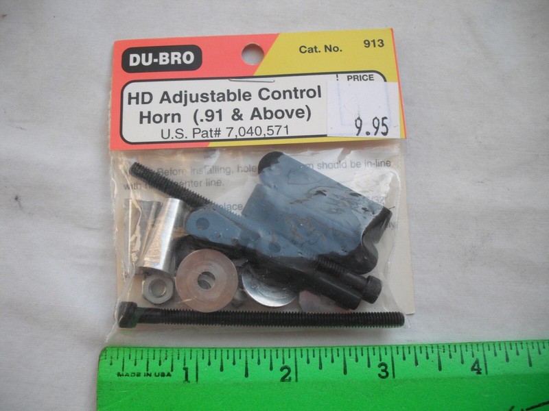 Du-Bro 913 HD Adjustable Control Horn, .91 Above, RC R/C Plane Airplane Boat Car