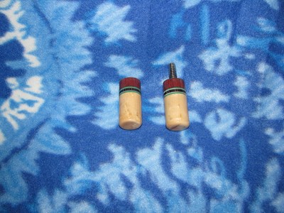 BAYOU BILLIARDS 5/16X14 BIRDS EYE MAPLE & PURPLEHEART WITH SILVER WINDOW RINGS