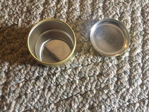 4 Oz Gold Metal Tins With Lids Lot Of 24 Candles Spices, Jewelry