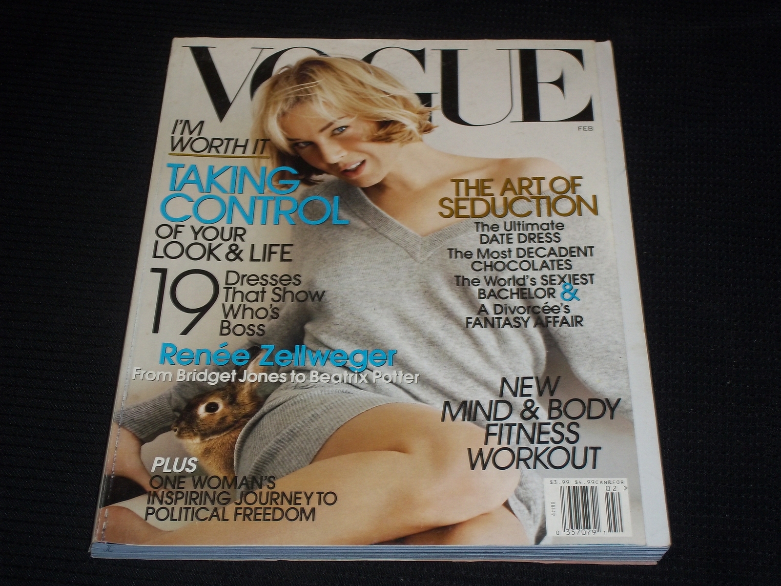 2007 FEBRUARY VOGUE MAGAZINE - RENEE ZELLWEGER COVER - L