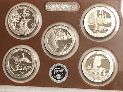 2018 US Mint America the Beautiful Quarters Proof Set - COA & Box -BRAND NEW