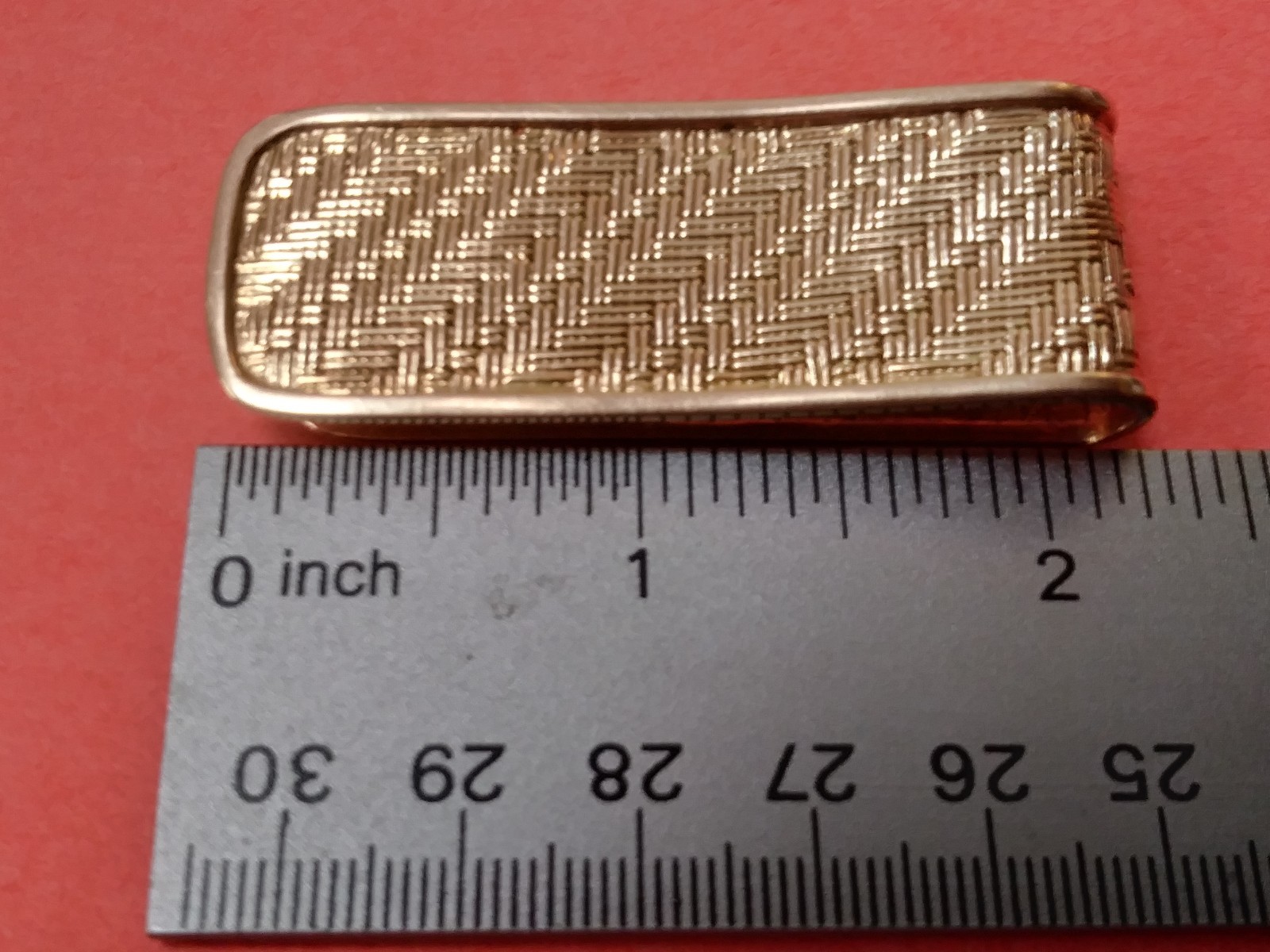 18KT YELLOW GOLD TEXTURED MONEY CLIP 19.8GRAMS
