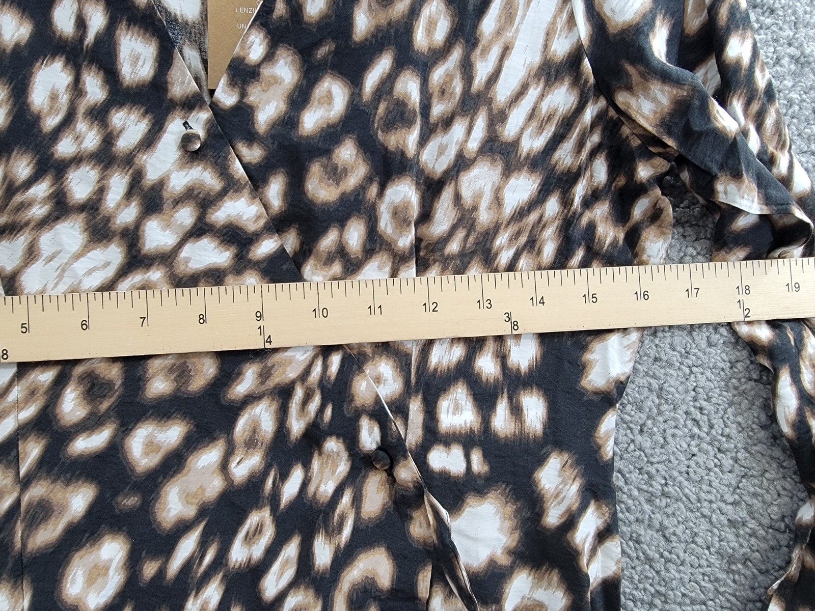 Vero Moda Josie Rika Shirt Dress Women's XS Brown Multi Button Tie Closure L/S - Picture 6 of 19