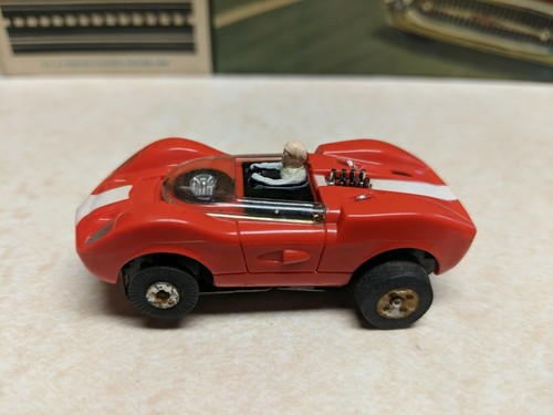 RARE Aurora / T Jet Vintage McLaren Elva  Red H O Slot Car Great Used Condition