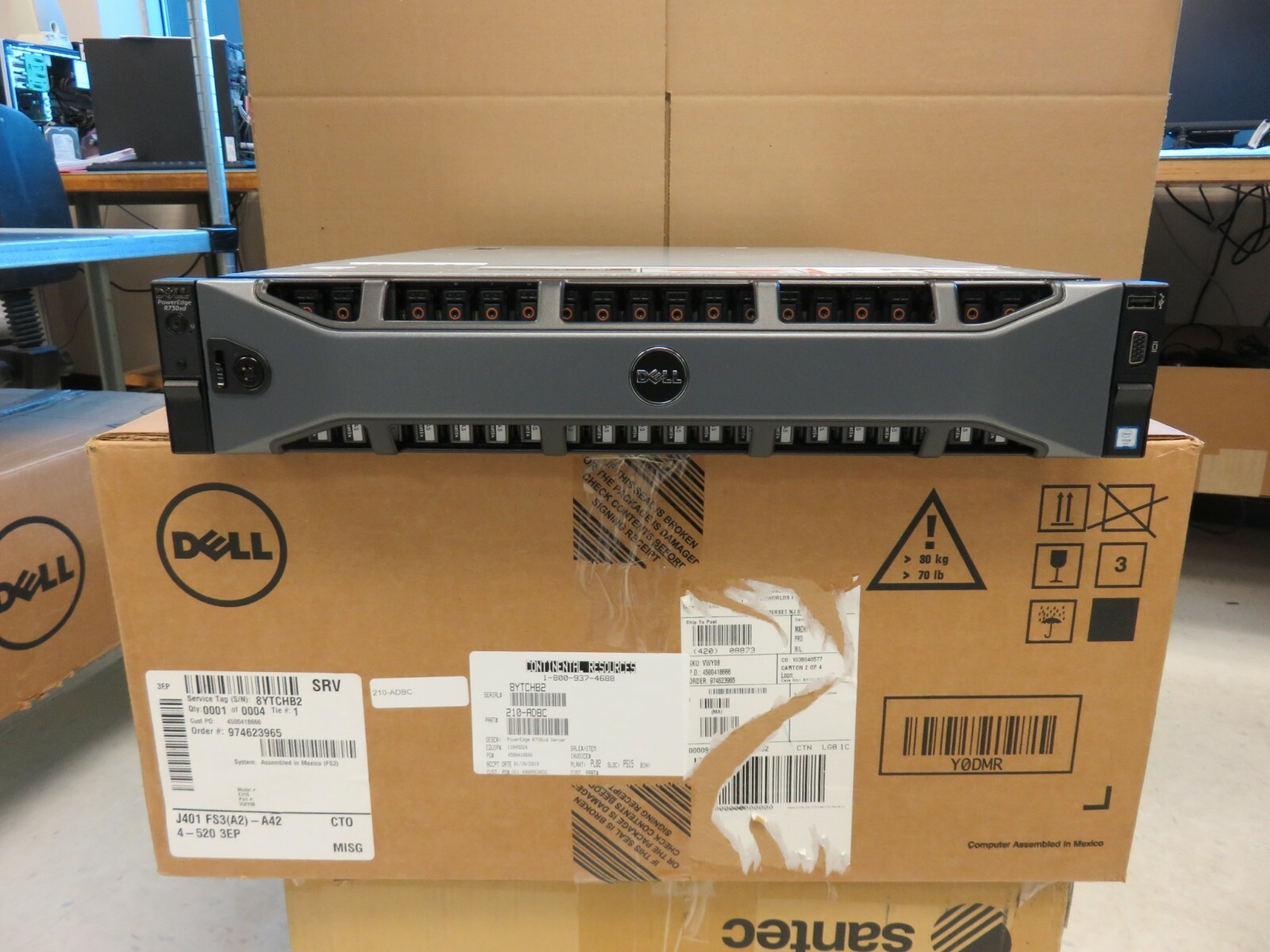 Dell Power Edge R730D 210-ADBC 384GB Memory 13.8 Terabyte HD's & more