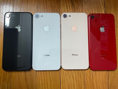 OEM iPhone 8 Back Housing Glass Replacement Cover - Space Gray Silver Gold Red