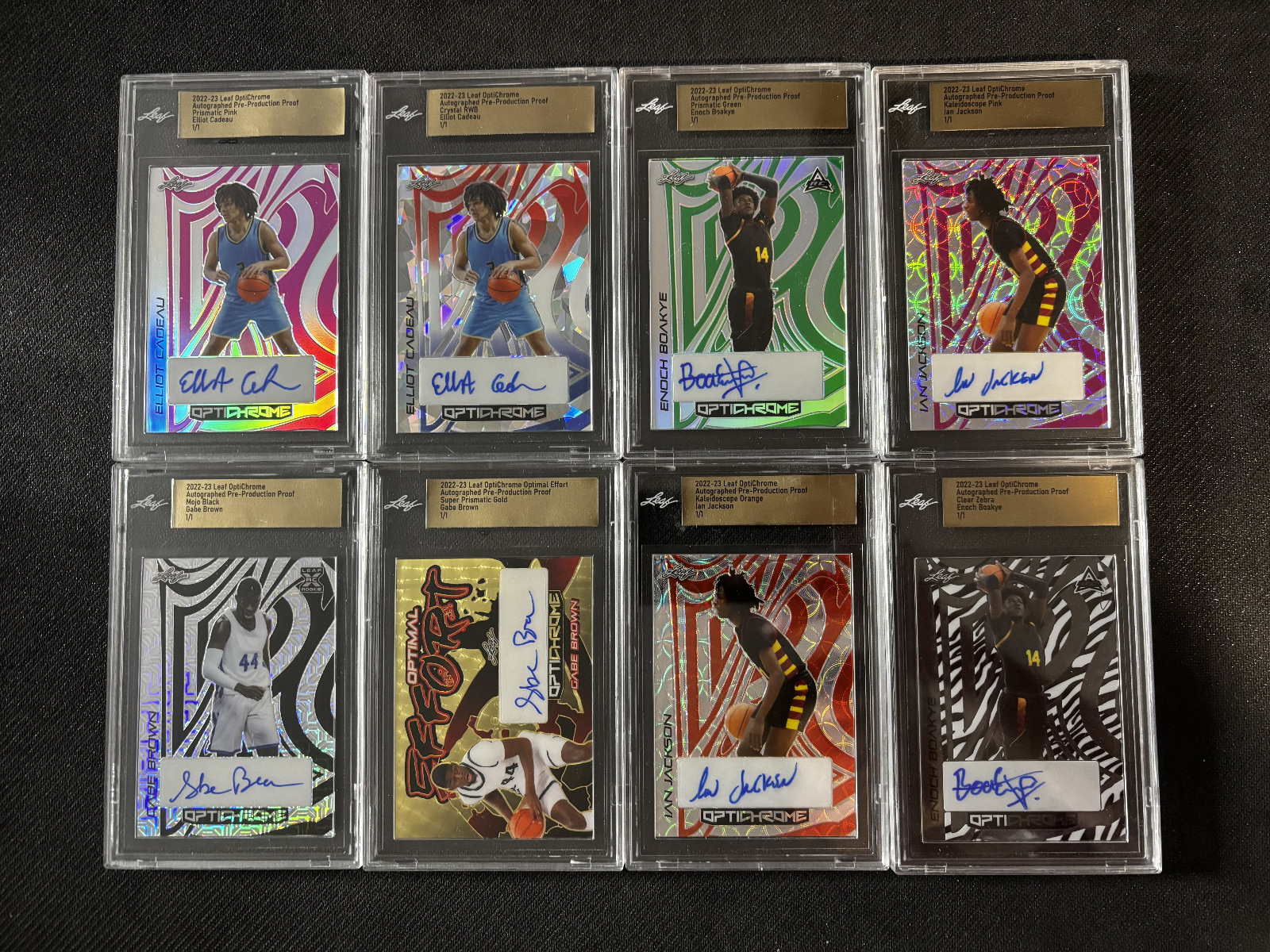 2022 Leaf Optichrome Basketball Huge 8 Card Proof 1/1 RC Rookie Auto Lot #44