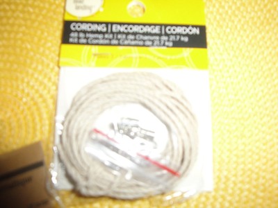 (1710) Hemp cord + findings + ribbon + Metal rimmed tags = a neato necklace!!!!!