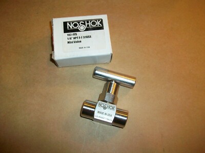 Noshok 100 Series Mini Needle Valve  102-FFS  Round with Hard Seat 1/4'' NPT