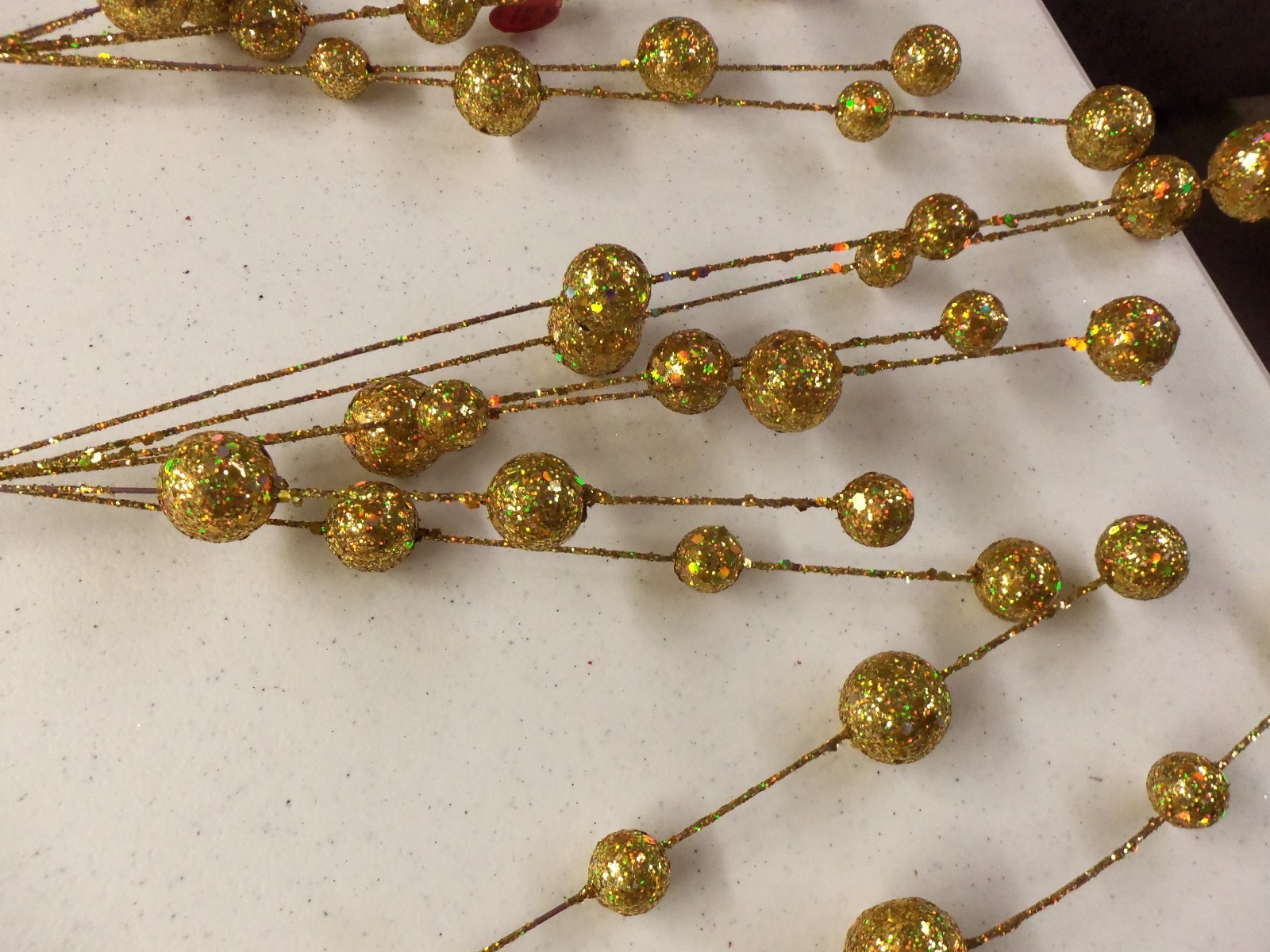Christmas Floral Pick Gold Balls on sticks 28