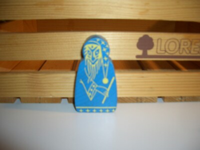 Holz- Spielfiguren ökologisches Holzspielzeug Lorenz 1 Zauberer blau 7x4x2 cm
