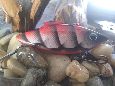 Custom painted 1//2 oz NEW COLOR #173 orange//chart Cr. Rat-l-trap fishing lures