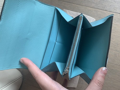 HERMÈS Constance Compact baby blue Tadelakt with lizard