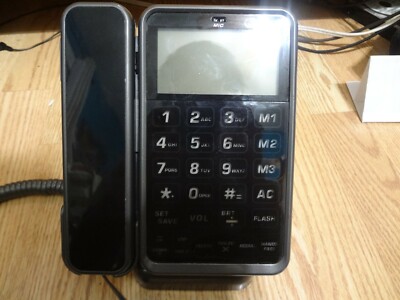 Shift3 Black Executive Caller ID Phone LCD Luminescent Touch Pad