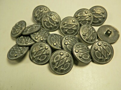 New Lot of Metal Silver Nickel Buttons sizes 13/16 inch 11/16 & 5/8  (S34)