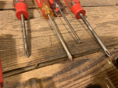 Lot Of 15 pc Screwdrivers Torx slotted phillips Craftsman Stanley usa set Wood