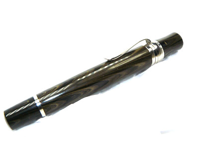 Stipula Leonardo Davinci Tobacco Ebonite Capless Fountain Pen 14K Medium #11/18
