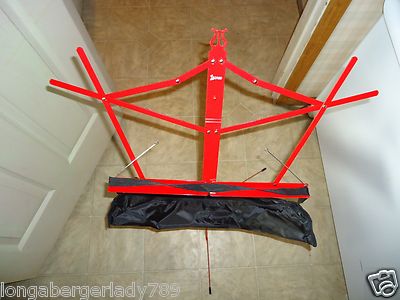 FOLDING RED MUSIC STAND WITH BAG CASE STAGE STUDIO SCHOOL HOME PRACTICE HOLDER !
