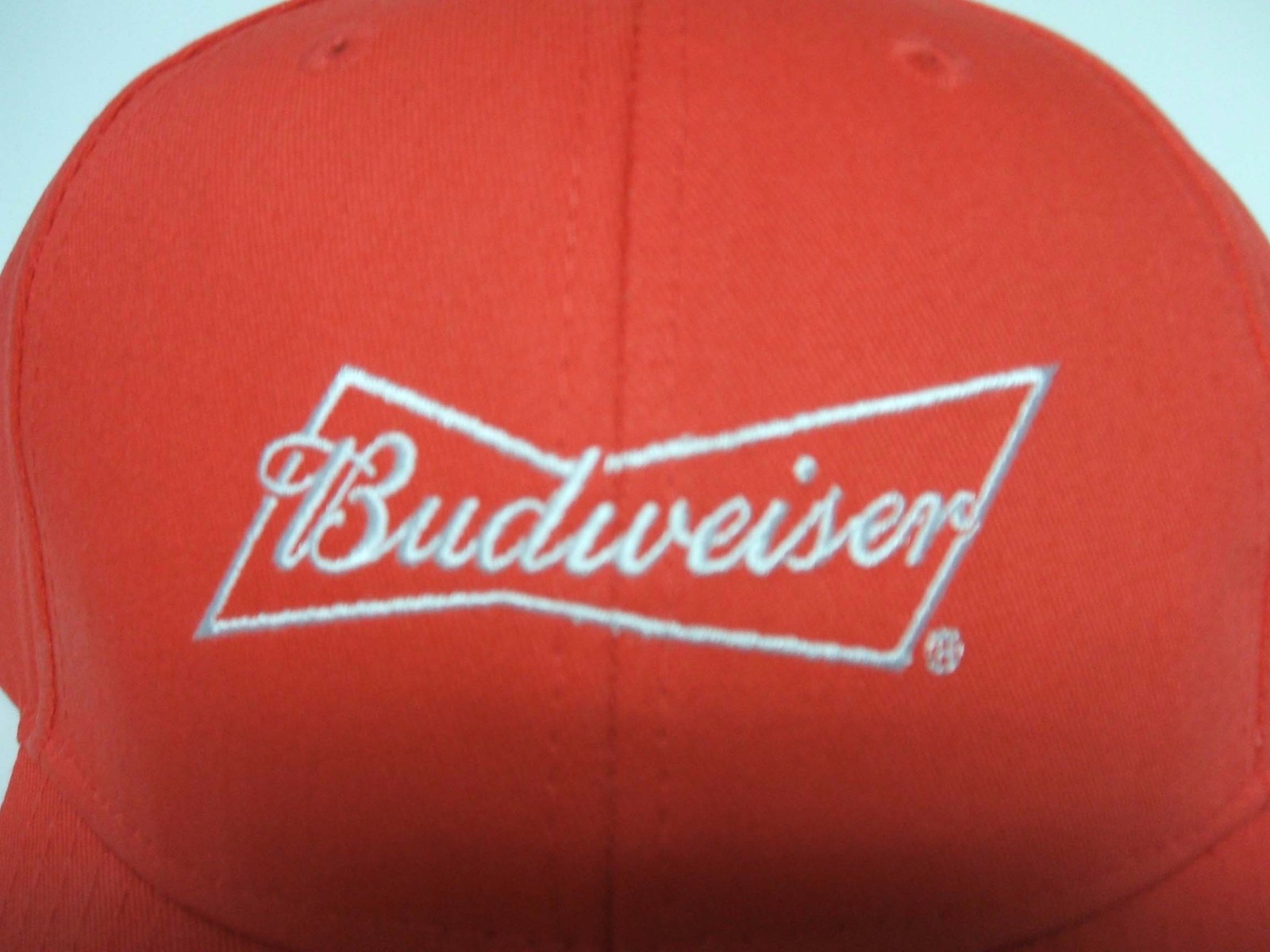 Budweiser Beer Red Hat White Lettering - Snapback Baseball Hat Cap - NEW