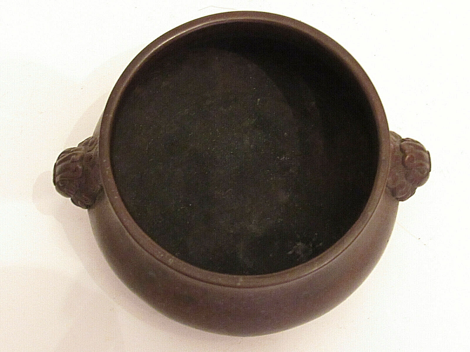 Antique Chinese Bronze Washer with Stylized Bi Hsieh Handles Spink & Son Label