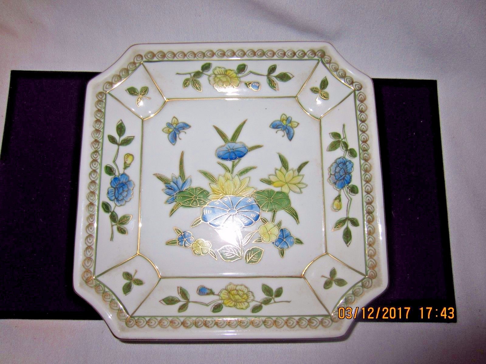 Andrea by Sadek Hand painted Square Plate 8