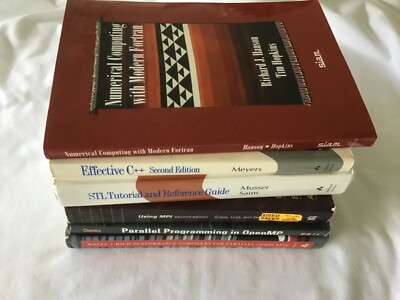 Computer Textbooks Lot of 6 C++ STL MPI Parallel Numerical Computing Fortran