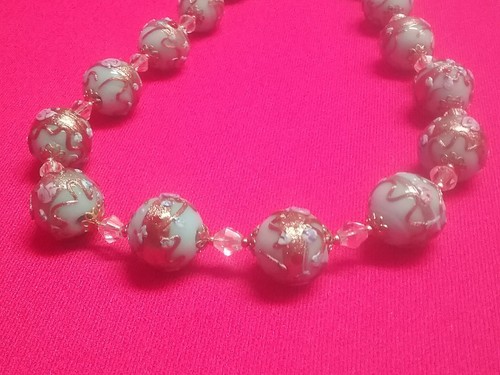 Antique Venetian wedding cake bridal glass bead Murano Art Deco Victorian 20