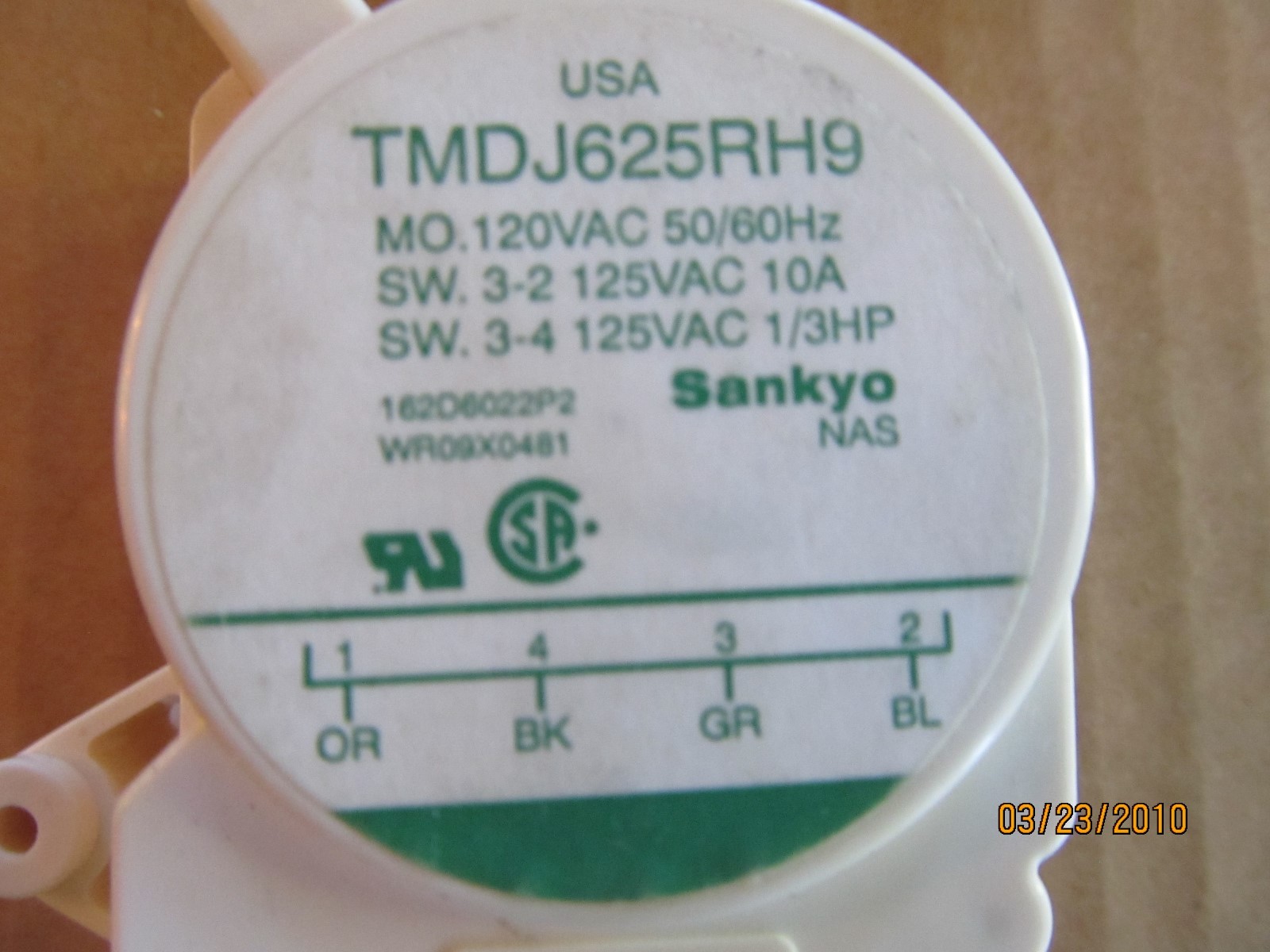 WR9x481 / WR09X0481 Refrigerator Defrost Timer Control GE / Hotpoint TMDJ625RH9