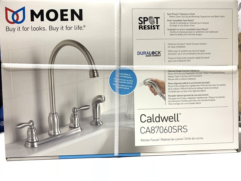 Spot Resist Stainless Standard Plumbing Supply Moen Ca87060srs High Arc Kitchen Faucet With Side Spray From The Caldwell Collection Kitchen Bath Fixtures Tools Home Improvement Galeriaslastorres Com