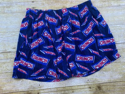 Nestle Crunch All Over Print Sleep Lounge Boxers Shorts Men s Size Large