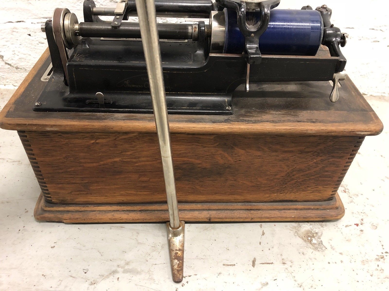 c1906 Edison Home Phonograph with Model-N Reproducer 4-Minute Record Player